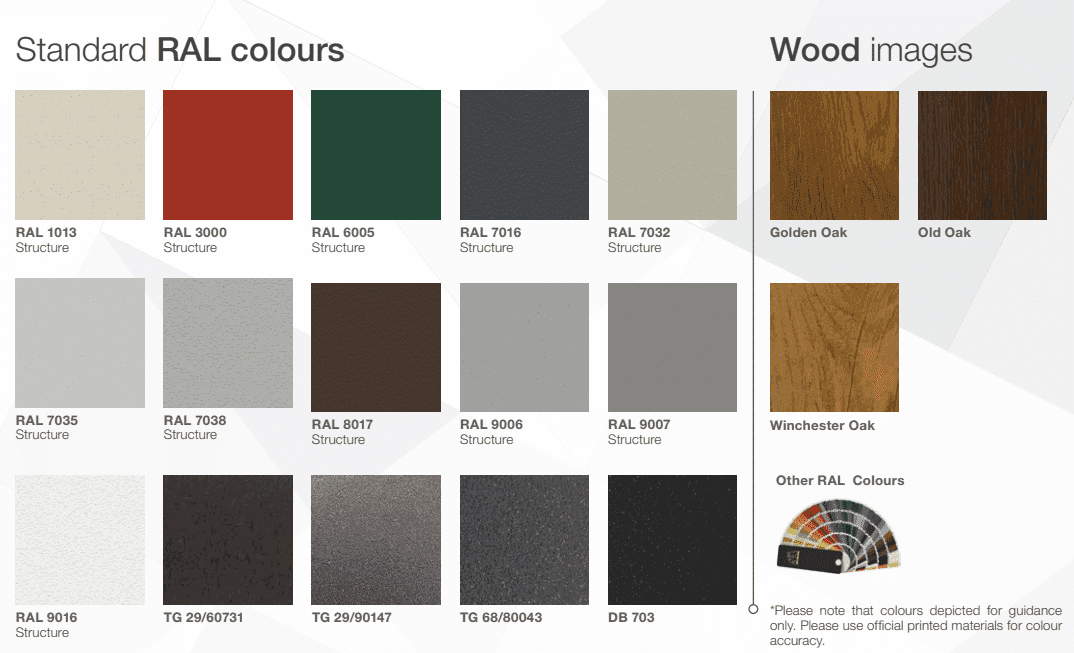 RAL color options