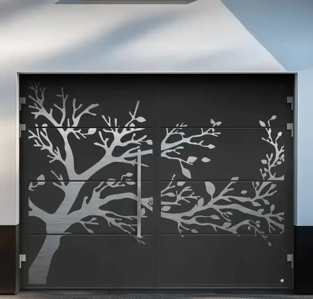 Insulated side-hinged double garage doors
