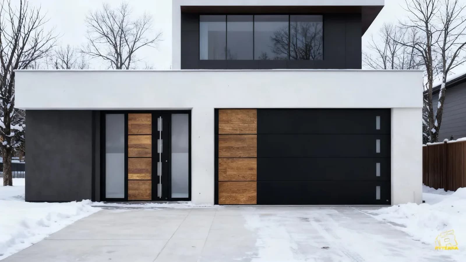 Insulated sectional garage door installed as a complete moving system