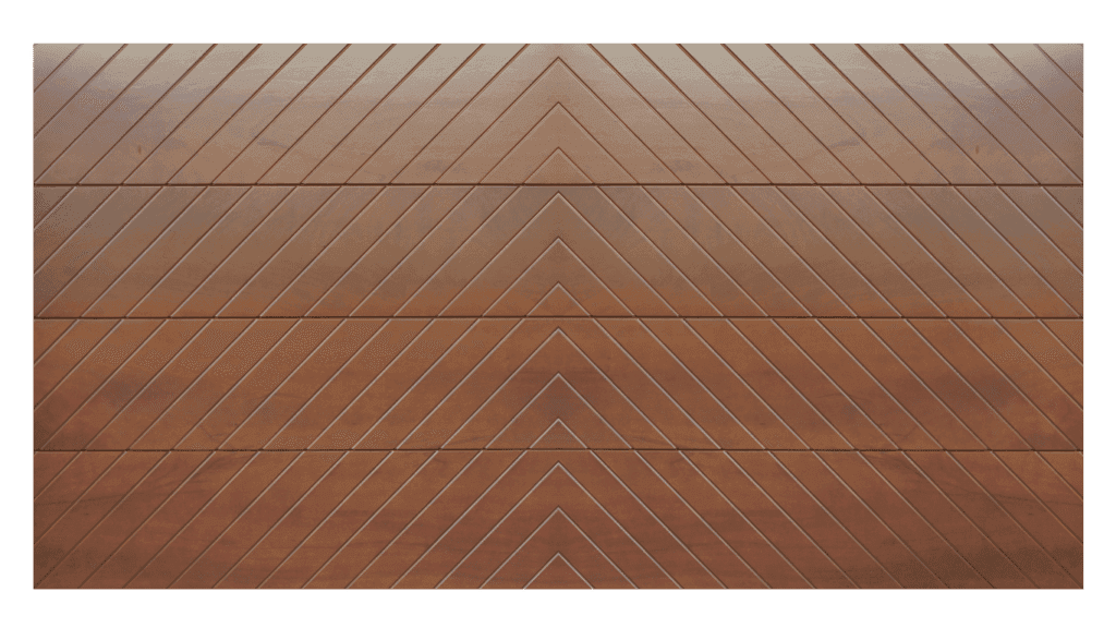 Ryterna Okoume wood-clad garage door