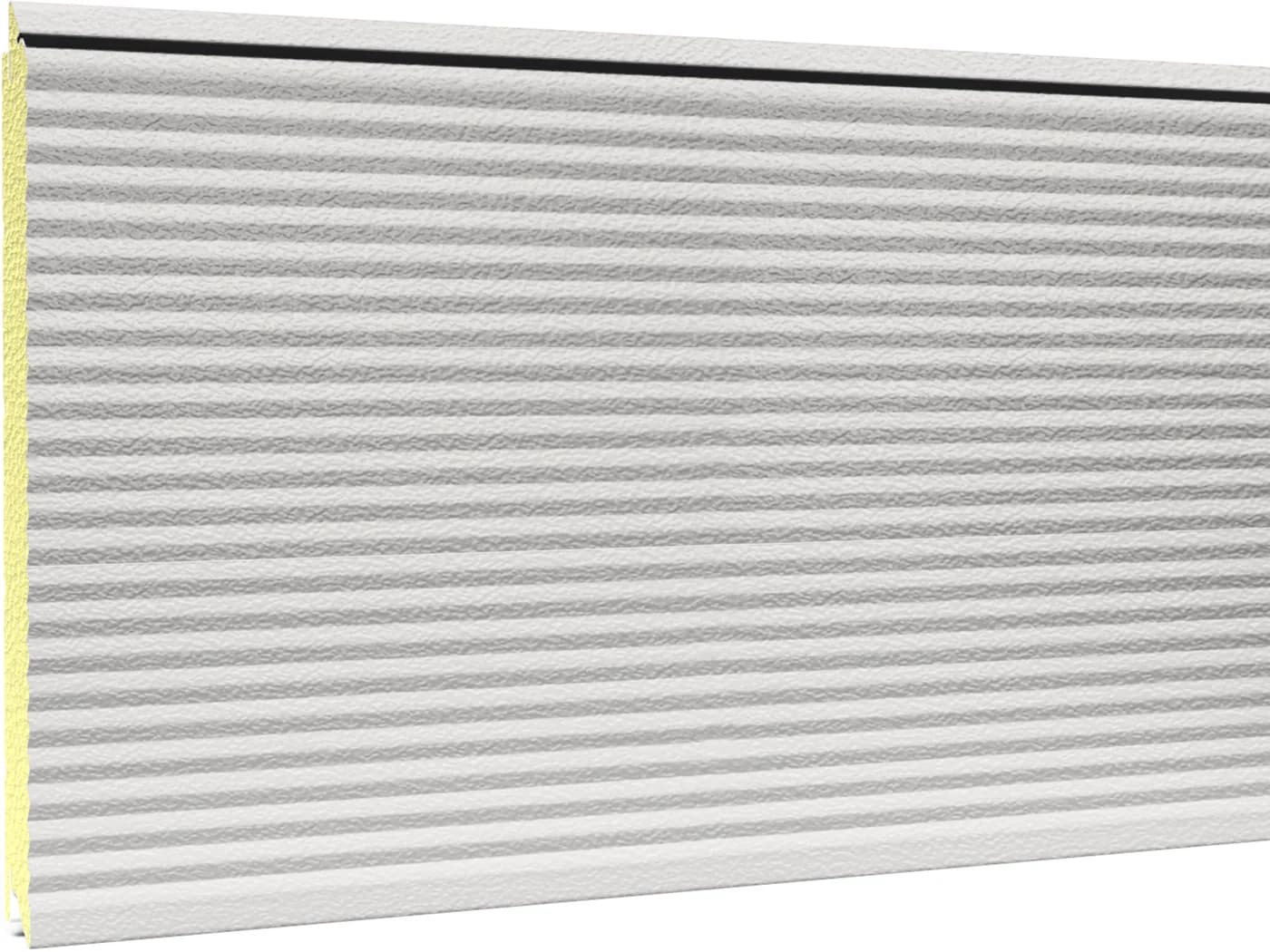 Macrorib panel in Traffic white (stucco) · RAL 9016