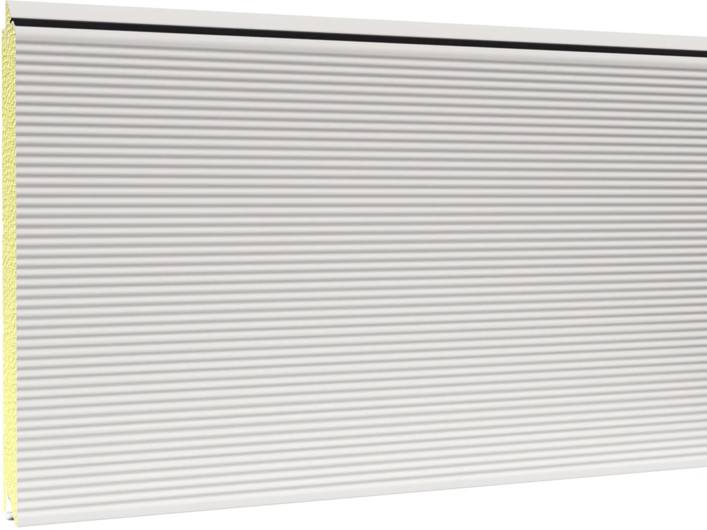 Microrib panel in Traffic white (stucco) · RAL 9016