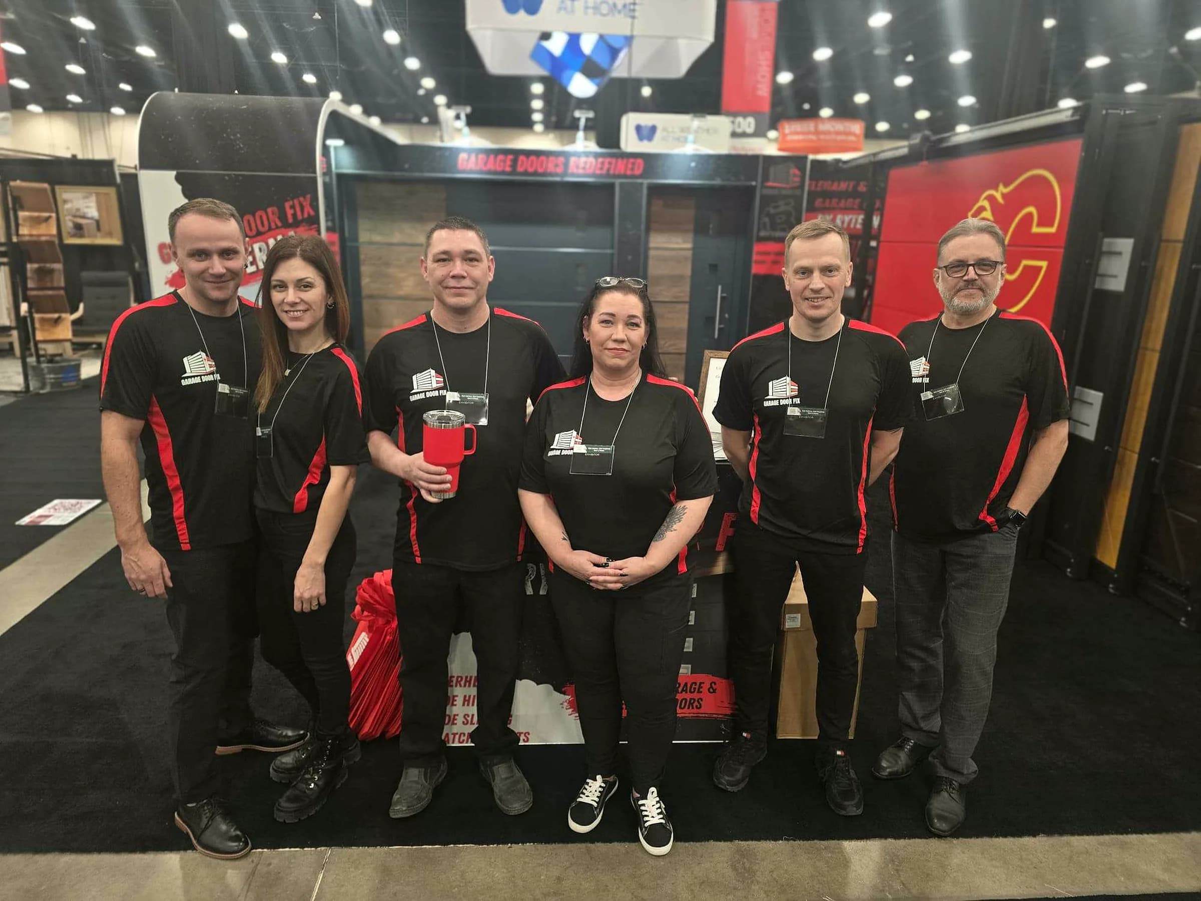 Garage Door Fix and Ryterna team at the 2026 Calgary Home and Garden Show booth