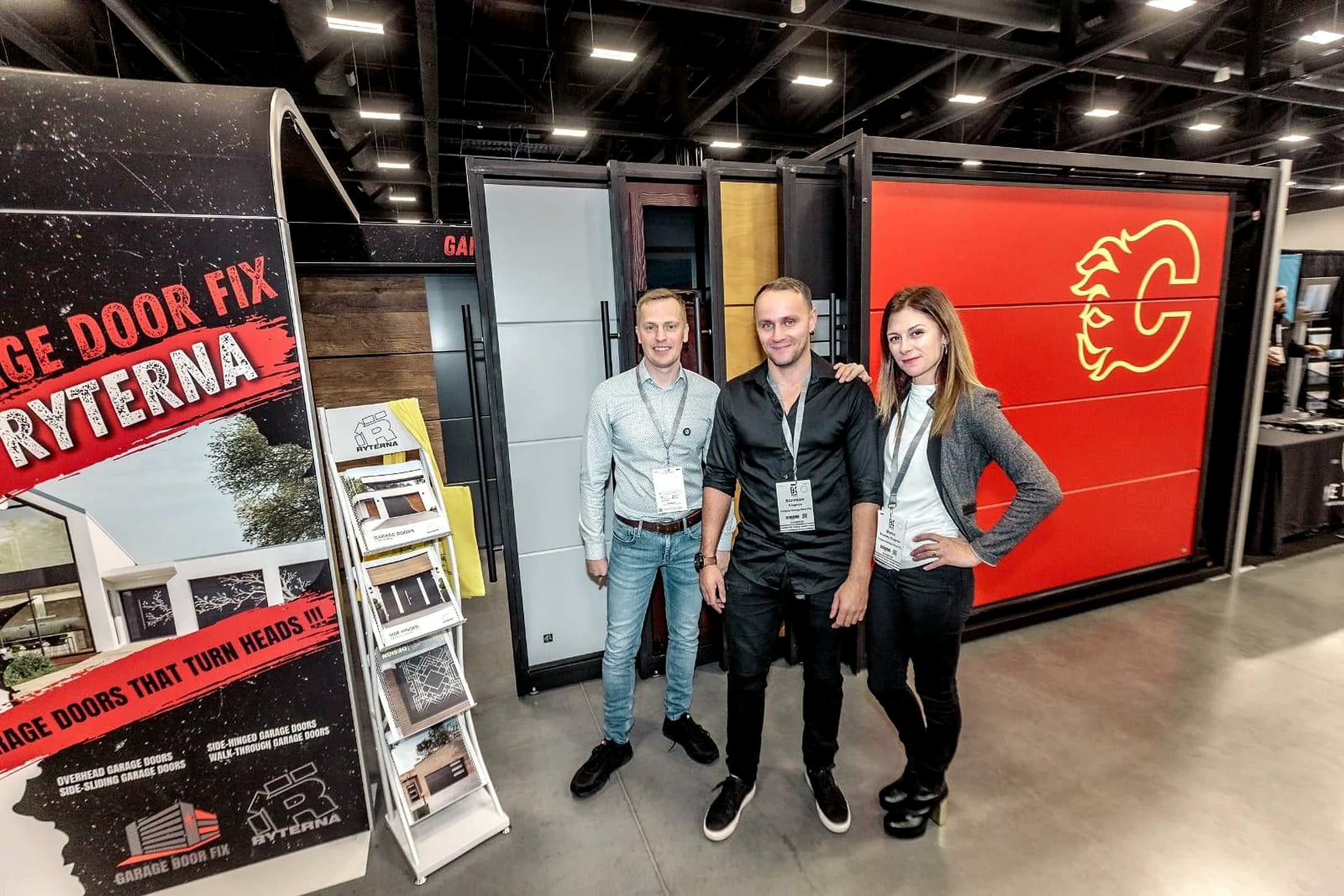 Ryterna representatives with Garage Door Fix at the Calgary Home and Garden Show