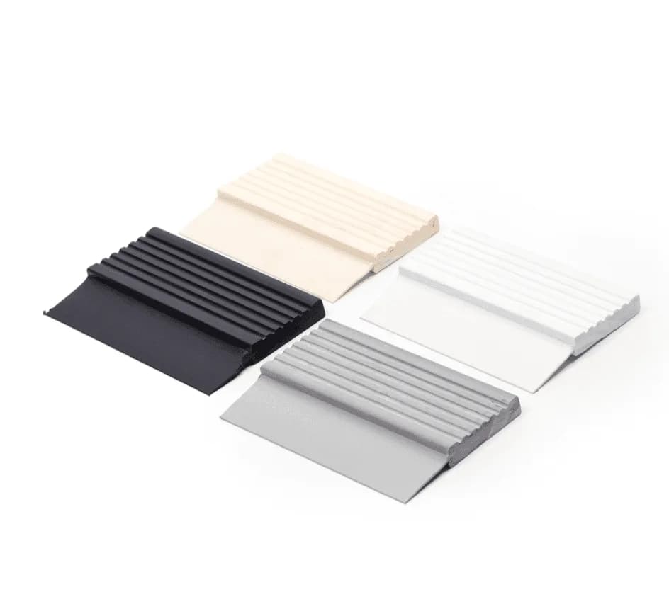 Flexible garage door weatherstripping profile