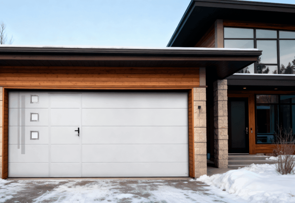 Walk-through garage door installed in Edmonton