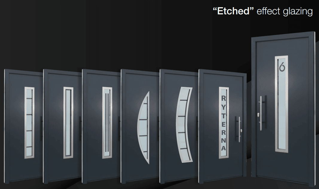 Glass glazing options for entry doors