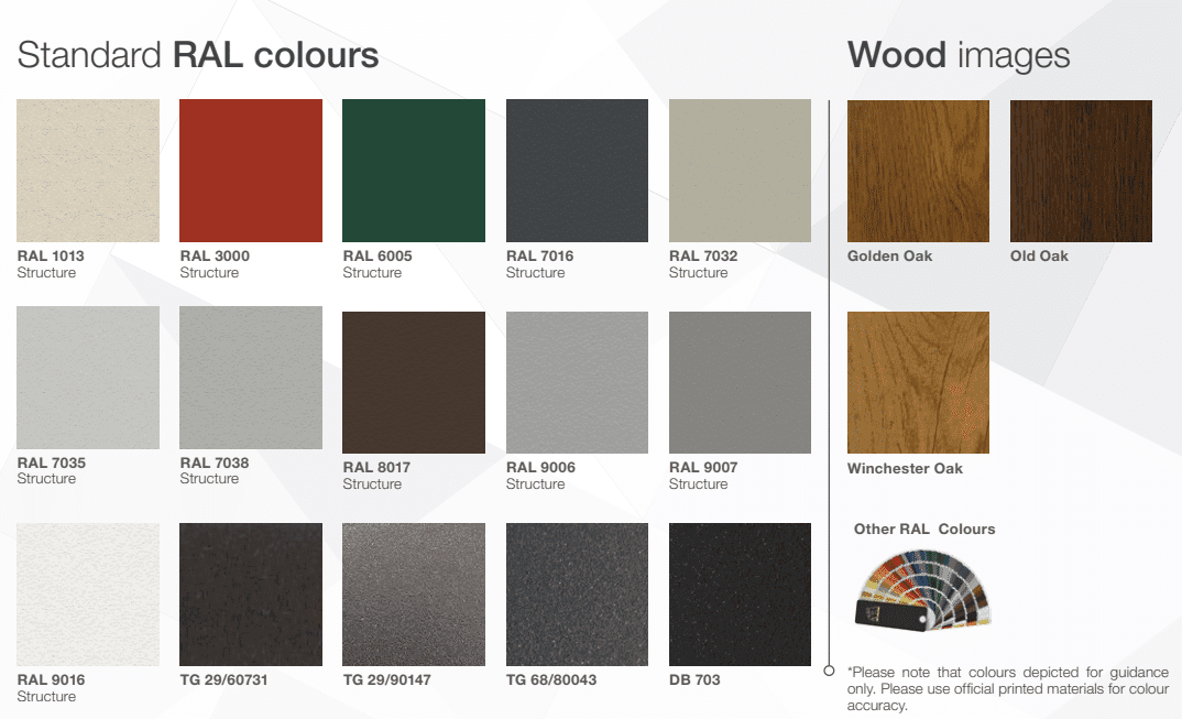 Ryterna entry door RAL colour options