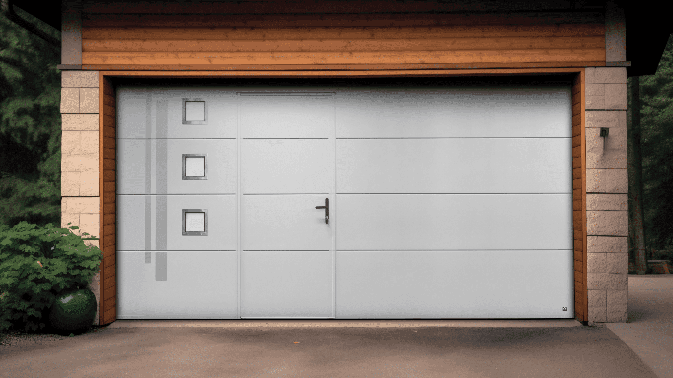 Ryterna garage door with integrated wicket door