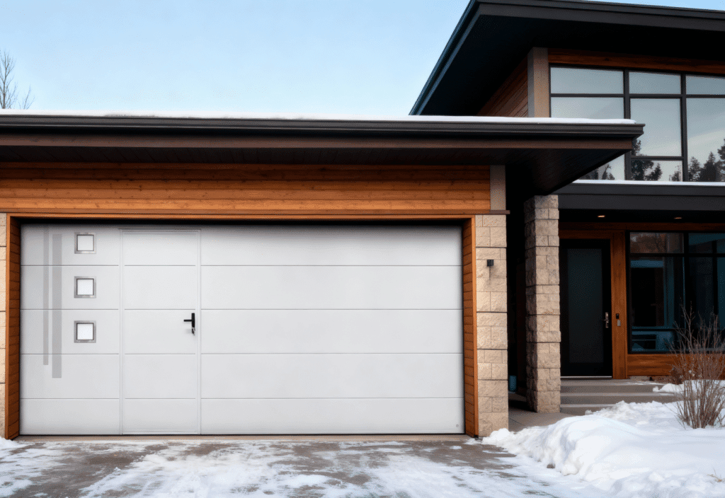 Walk-through garage door installed in Edmonton
