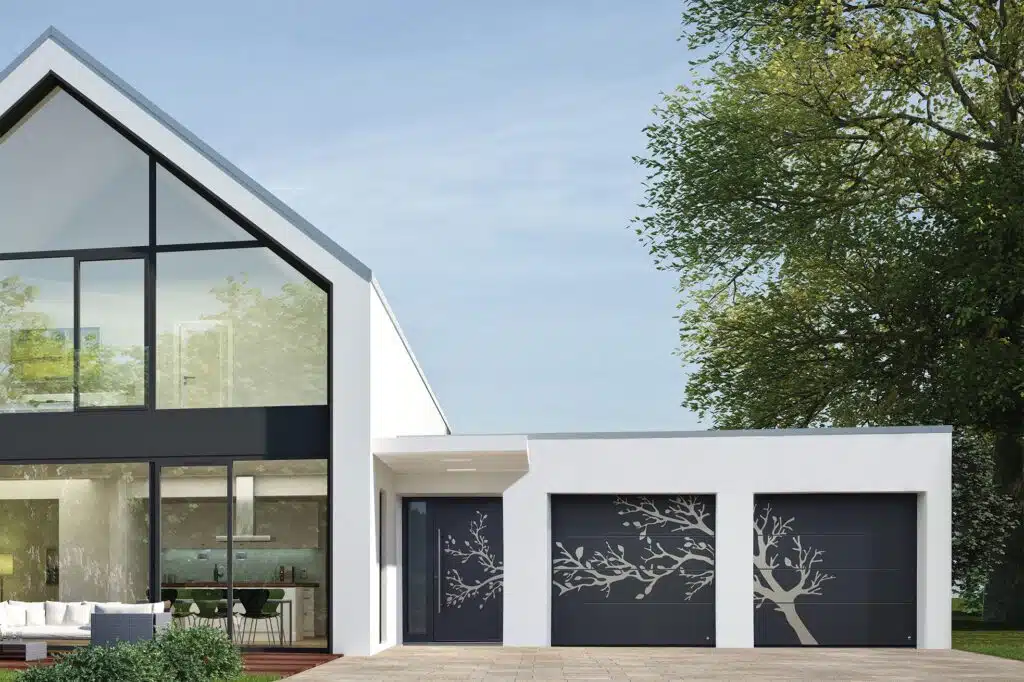 Custom Matching Garage And Entry Doors Calgary